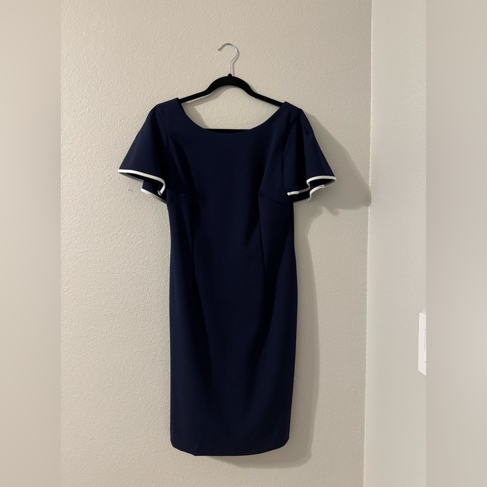 Glamour Navy Ruffle Dress Size 8